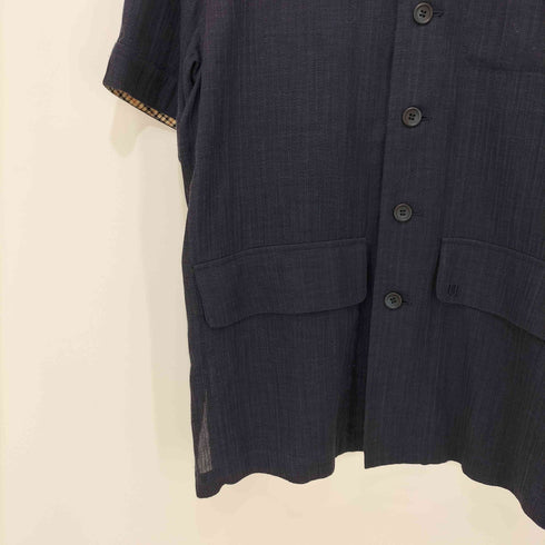 ダックスロンドン DAKS LONDON S/S シャツ カバーオール 3ポケ リネン混 メンズ M