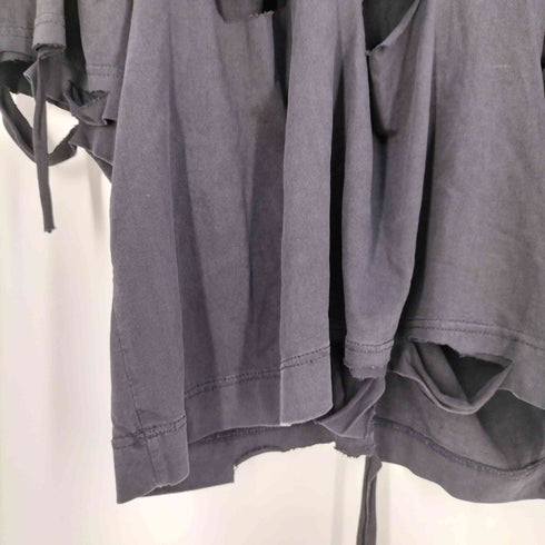 JAN VILYUCHINSK プリント ダメージ加工 クルーネックTシャツ メンズ
