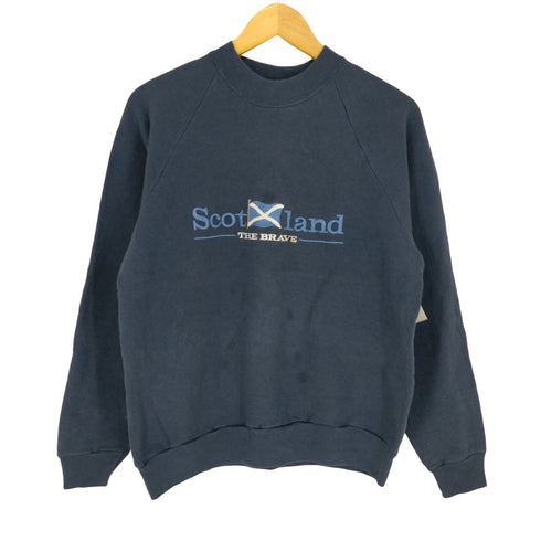 スクリーンスターズ SCREEN STARS 90s Scot land 刺繍プリントラグランスウェット メンズ JPN:M