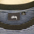 ステューシー Stussy 21SS MINI STRIPE CREW 片ポケミニボーダーTシャツ メンズ JPN:L