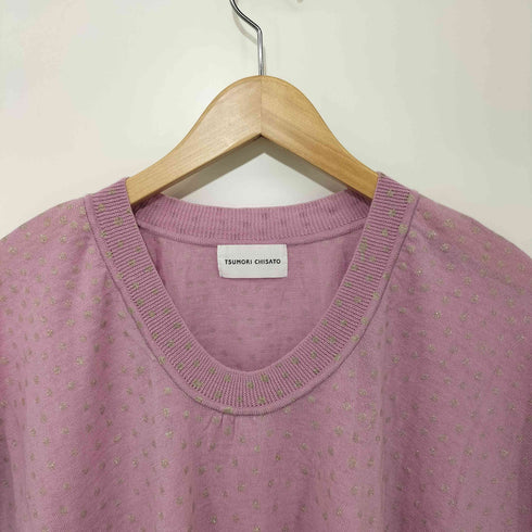 ツモリチサト TSUMORI CHISATO 総柄 ショートスリーブニット レディース JPN:2