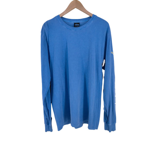ステューシー Stussy JUMBO LS TEE PIGMENT DYED - Blue メンズ import:M