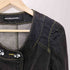 メルシーボークー mercibeaucoup ノーカラーデニムジャケット フェイスボタン リブ切替 レディース JPN:1