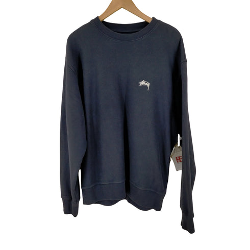ステューシー Stussy 21SS STOCK LOGO CREW フロントロゴ刺繍スウェット メンズ JPN:M