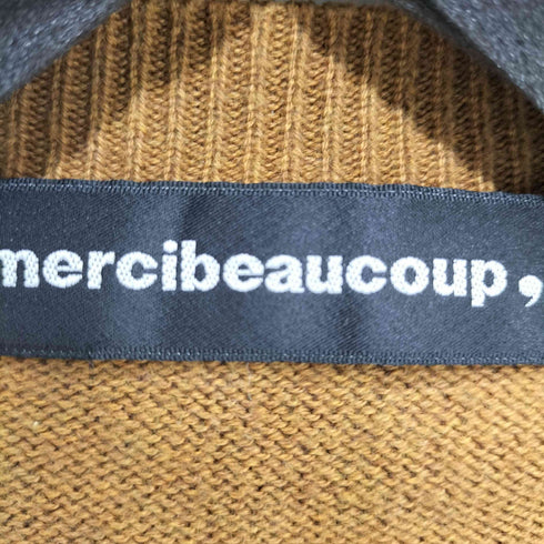 メルシーボークー mercibeaucoup ポケット切替 Vネックカーディガン レディース JPN:1