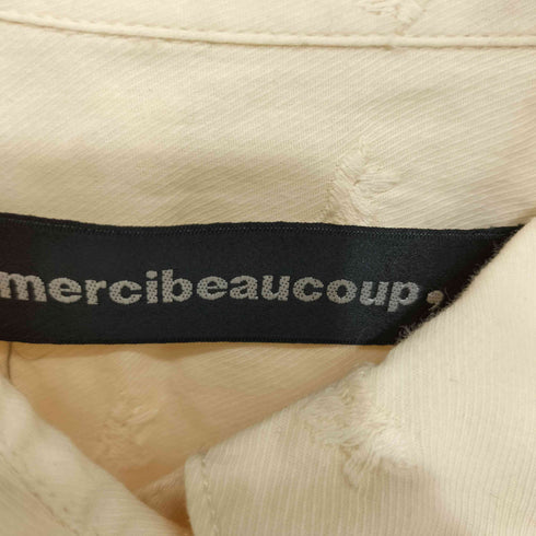 メルシーボークー mercibeaucoup オーバーサイズ半袖シャツ 裾リブ レディース JPN:1