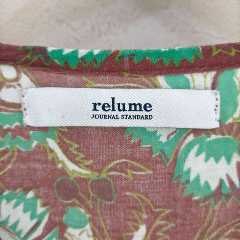 ジャーナルスタンダードレリューム JOURNAL STANDARD relume レーヨン 7分袖 花柄ワンピース レディース FREE