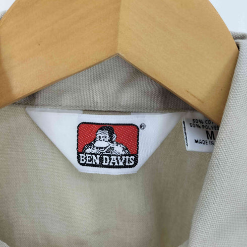 ベンデイビス BEN DAVIS 70-80S USA製 ロケットTALON ハーフジップ S/S ワークシャツ メンズ import:M