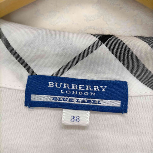 バーバリーブルーレーベル BURBERRY BLUE LABEL ロゴ刺繍ボーダーポロシャツ レディース EUR:38