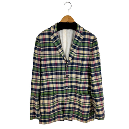 ポロバイラルフローレン Polo by RALPH LAUREN マドラスチェック柄 4B コットンジャケット サマージャケット メンズ 38r