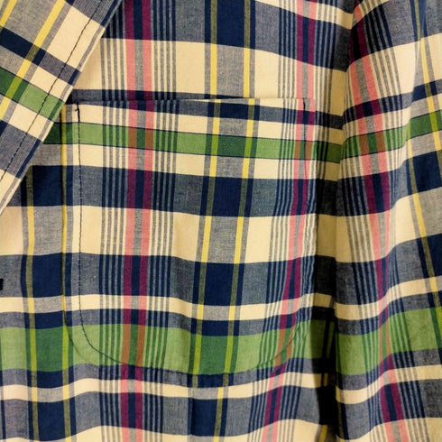 ポロバイラルフローレン Polo by RALPH LAUREN マドラスチェック柄 4B コットンジャケット サマージャケット メンズ 38r
