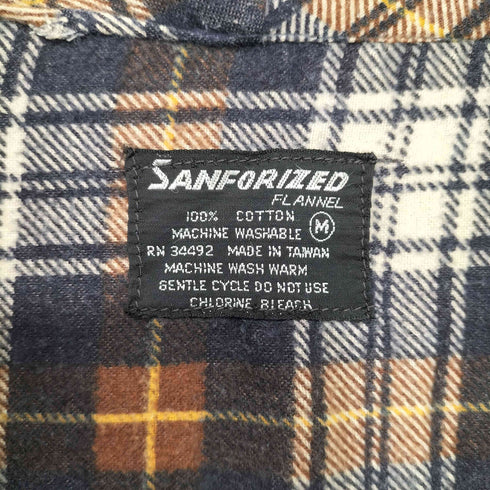 サンフォライズド SANFORIZED FLANNEL フランネル ロングガウン メンズ import:M