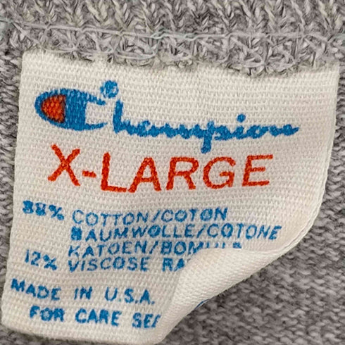 チャンピオン Champion 80s USA製 トリコタグ ワンポイント クルーネックTシャツ メンズ import:XL
