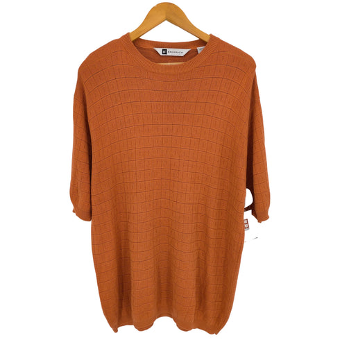 バクラック BACHRACH シルク混 チェック 半袖コットンニットカットソー メンズ import:L