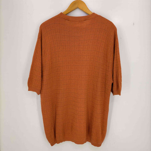 バクラック BACHRACH シルク混 チェック 半袖コットンニットカットソー メンズ import:L