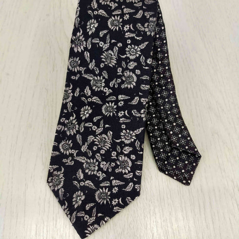 エトロ ミラノ ETRO MILANO イタリア製 花総柄シルク混ネクタイ メンズ