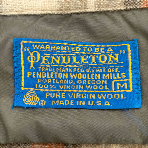 ペンドルトン PENDLETON USA製 デカ襟 チェック柄 開襟ネルシャツ メンズ import:M