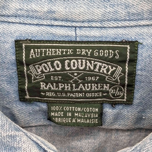 ポロカントリーラルフローレン POLO COUNTRY RALPH LAUREN ダンガリーシャツ メンズ import:XL