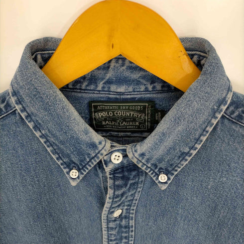 ポロカントリーラルフローレン POLO COUNTRY RALPH LAUREN ボタンダウン ダンガリーシャツ ポニー メンズ import:XL