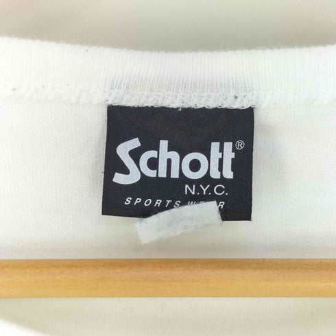 ショット Schott SCHOTT LOGO RAGLAN L/S T-SHIRT ロゴプリント ラグランスリーブカットソー メンズ import:XL