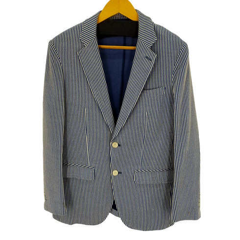 ジャンコステラッツォーネ Janecostellazione ストライプ2Bテーラードジャケット メンズ 94A6