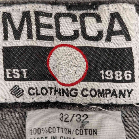 メッカ mecca ブラック バギーデニム メンズ 32/32