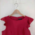 タラジャーモン TARA JARMON MADE IN FRANCE フリルスリーブ ポリコットン Aラインミニワンピース レディース JPN:40