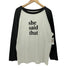 ニコアンド Niko and... y2k グランジ ラグランロンT she said that レディース M