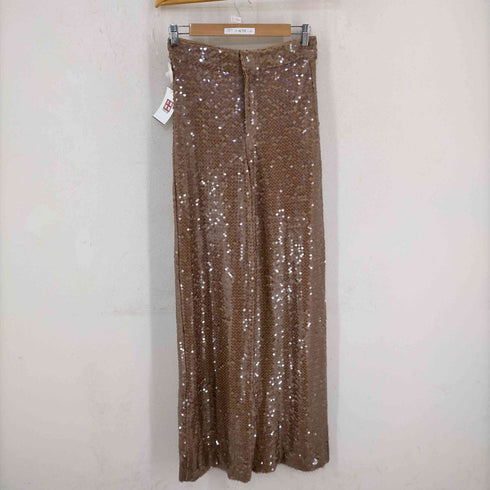 ザラ ZARA スパンコールクロップドトップス フルレングスパンツ セットアップ レディース XS