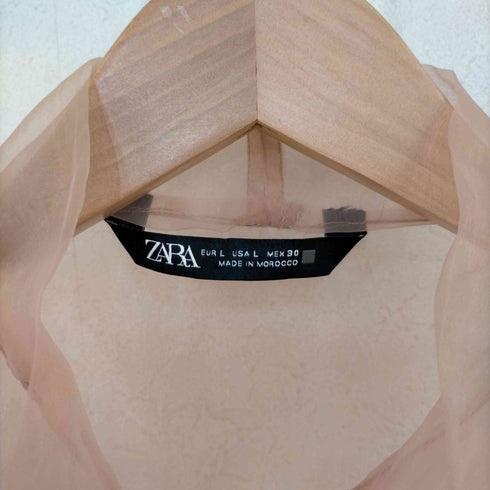 ザラ ZARA オーガンジー ボウタイチュールブラウス レディース JPN:L