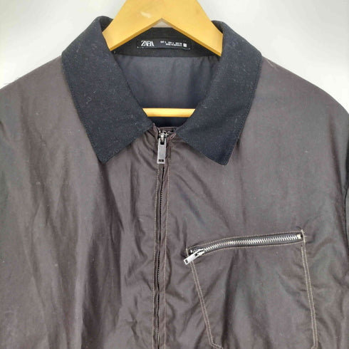 ザラ ZARA WAXED EFFECT JACKET ワックスエフェクトジャケット メンズ import:L