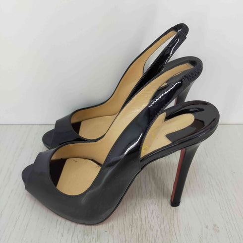 クリスチャンルブタン CHRISTIAN LOUBOUTIN エナメルレザー ハイヒール オープントゥ レディース 35 1/2