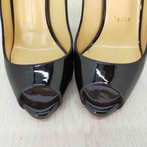 クリスチャンルブタン CHRISTIAN LOUBOUTIN エナメルレザー ハイヒール オープントゥ レディース 35 1/2