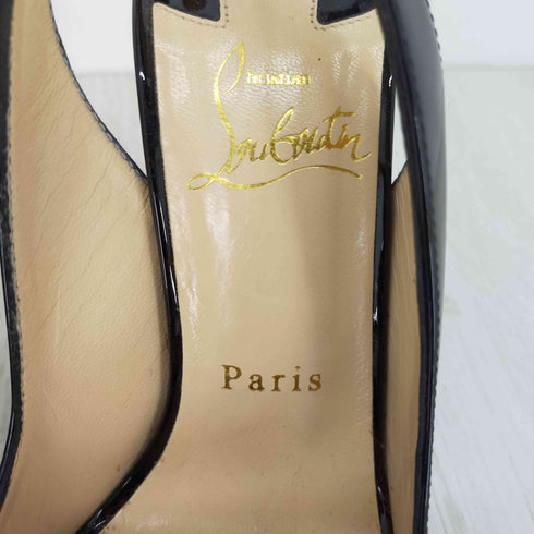 クリスチャンルブタン CHRISTIAN LOUBOUTIN エナメルレザー ハイヒール オープントゥ レディース 35 1/2