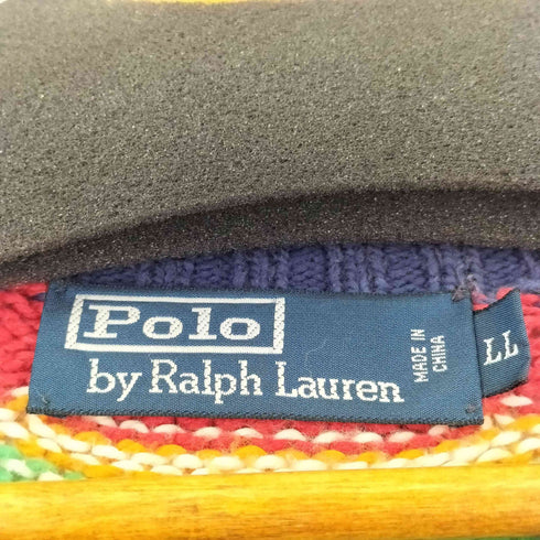 ポロバイラルフローレン Polo by RALPH LAUREN ボーダークルーネックコットンニット メンズ LL