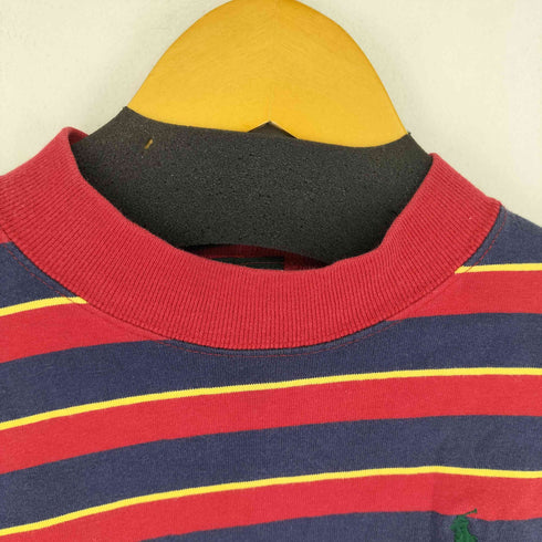 ポロバイラルフローレン Polo by RALPH LAUREN スモールポニー刺繍 ボーダーハイネック L/S Tシャツ メンズ import:XL