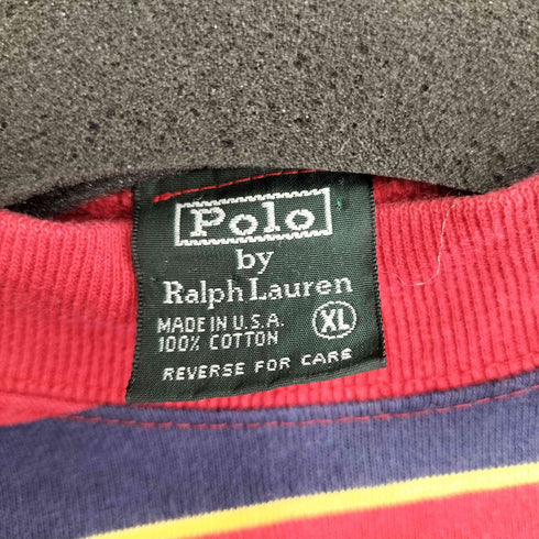 ポロバイラルフローレン Polo by RALPH LAUREN スモールポニー刺繍 ボーダーハイネック L/S Tシャツ メンズ import:XL