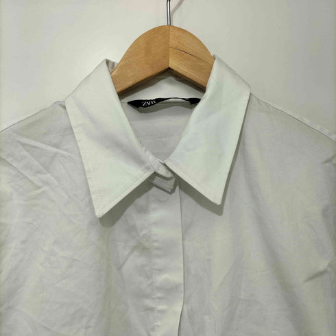 ザラ ZARA ショート丈シャツ レディース import:M