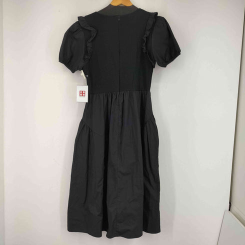 フリルデザインパフスリーブ S/S ワンピース レディース JPN:M