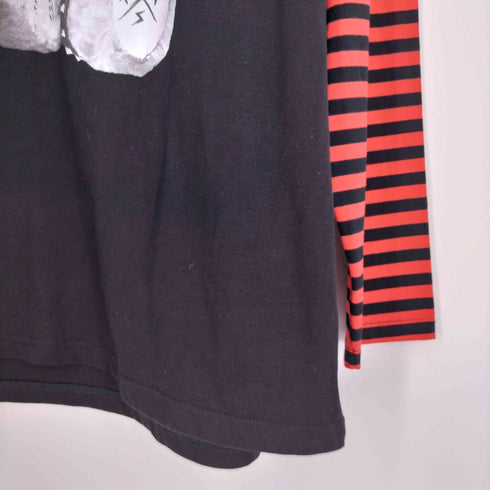 トラヴァストウキョウ TRAVAS TOKYO Punkish bear layered border L/S Tee レイヤードボーダーくまプリントロングスリーブカットソー レディース FREE