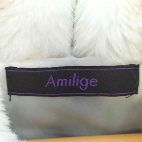 Amilige フーデッドファージャケット メンズ