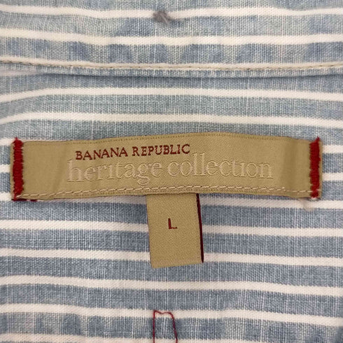 バナナリパブリック ヘリテージコレクション banana republic heritage collection スリランカ製コットンストライプシャツ メンズ import:L