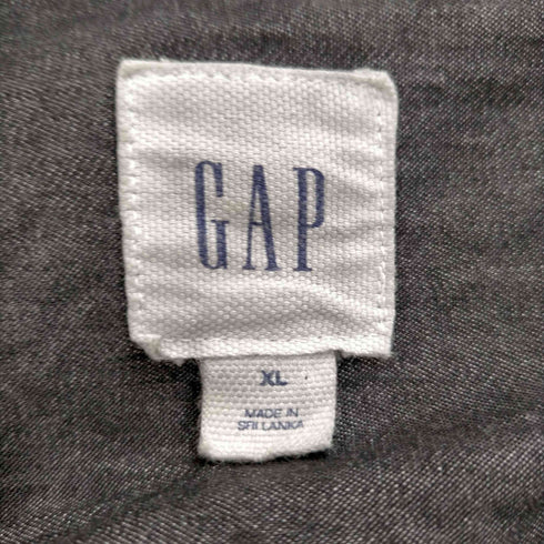 ギャップ Gap 白タグ L/Sインディゴツイルオーバーシャツ メンズ JPN:XL