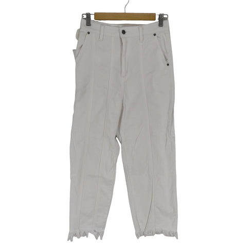 シマロン ジーンズ CIMARRON JEANS 切替カットオフワイドデニムパンツ レディース JPN:M