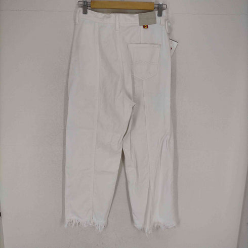 シマロン ジーンズ CIMARRON JEANS 切替カットオフワイドデニムパンツ レディース JPN:M