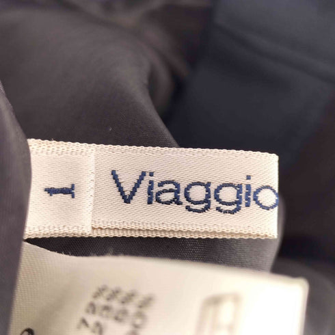 ビアッジョブルー Viaggio Blu ベルト付きタックテーパードパンツ レディース JPN:1