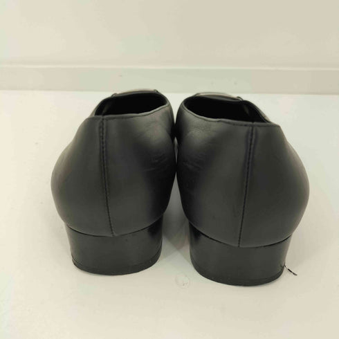 サルヴァトーレフェラガモ Salvatore Ferragamo ロゴプレート スクエア フラット ヒール パンプス レディース
