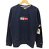 トミージーンズ tommy jeans フロント刺繍Vガゼット 裏起毛クルーネックスウェット メンズ S