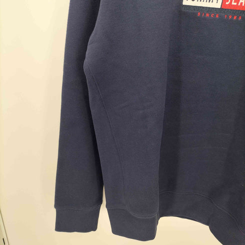 トミージーンズ tommy jeans フロント刺繍Vガゼット 裏起毛クルーネックスウェット メンズ S