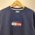 トミージーンズ tommy jeans フロント刺繍Vガゼット 裏起毛クルーネックスウェット メンズ S